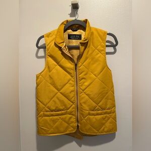 SANYO Carol Cohen mustard color Quilted Vest size small